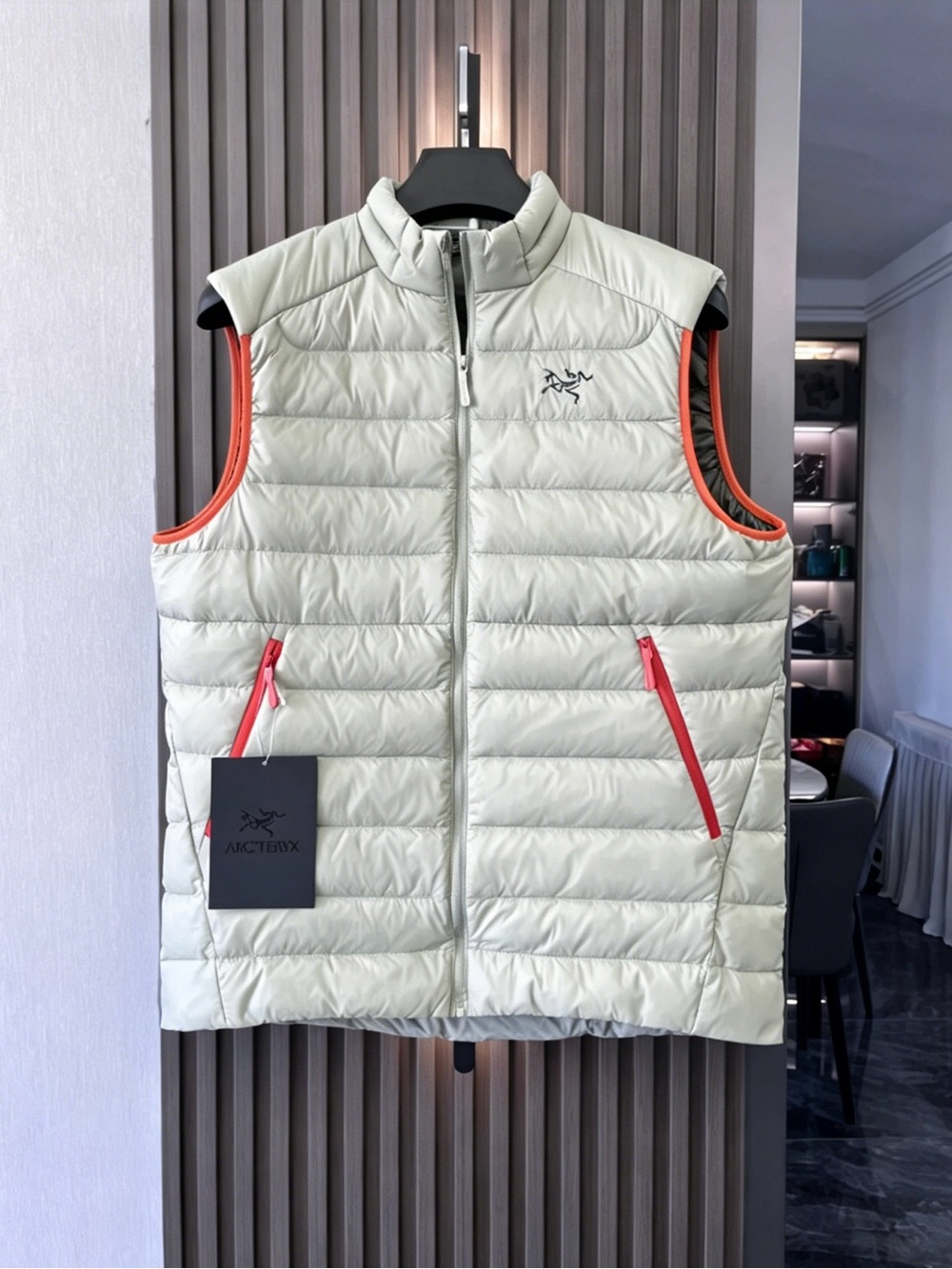 Arc'teryx Sage Quilted Vest with Orange Trim